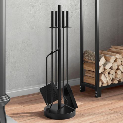 vidaXL 5-delige Haardset 18x66 cm staal, Huis en Inrichting, Kachels, Nieuw, Verzenden