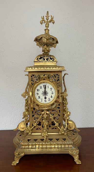Klok Louis XVI Brons, Glas - 1850-1900 - Louis Seize pendule, Antiek en Kunst, Antiek | Klokken