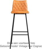 Set van 8 Cognac leren industriële barkrukken - Vintage Leer, Huis en Inrichting, Stoelen, Overige kleuren, Nieuw, Leer, Ophalen of Verzenden