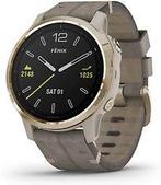 Garmin Fenix 6S Sapphire 42 mm beige met een grijze velours, Verzenden, Gebruikt