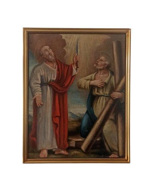 Italiaanse school (XIX) - San Bartolomeo e S Andrea, Antiek en Kunst, Kunst | Schilderijen | Klassiek
