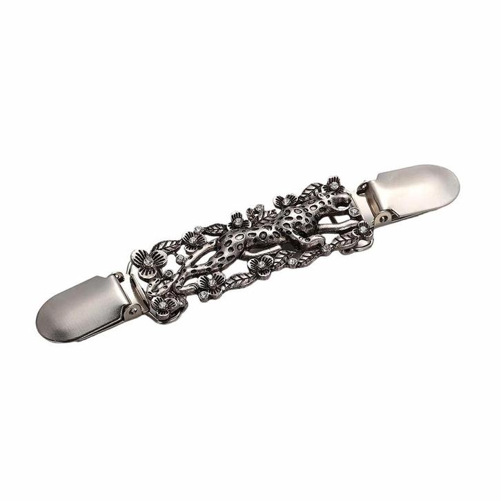 Fako Bijoux - Vestsluiting - Vestclip - Panter - Strass  -, Sieraden, Tassen en Uiterlijk, Broches, Verzenden
