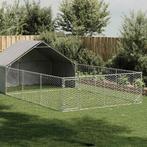 vidaXL Hondenkennel met ren 7x3x1,9 m gegalvaniseerd staal, Verzenden, Nieuw