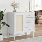 vidaXL Dressoir SENJA 80x40x80 cm rattan look massief, Huis en Inrichting, Verzenden, Nieuw, 50 tot 100 cm, Grenenhout