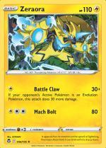 Zeraora 056/195 Silver Tempest, Hobby en Vrije tijd, Verzamelkaartspellen | Pokémon, Losse kaart, Nieuw, Foil, Ophalen of Verzenden