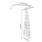 Geometrisch Douchegordijn met U-Vormige Stang Waterdicht, Verzenden, Nieuw