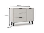 Dressoir scandi creme  110 cm (Dressoirs, Woonkamer), 100 tot 150 cm, Verzenden, Nieuw, 25 tot 50 cm