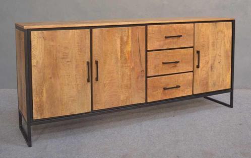 Actie! Dressoir Mito | Acacia Royal Brown | Nu €699,-, Huis en Inrichting, Kasten | Dressoirs, 150 tot 200 cm, 25 tot 50 cm, Met lade(s)