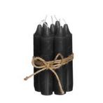 Kaarsen Taper candle Zwart h.11 cm set van 7 past in fles, Ophalen of Verzenden, Nieuw