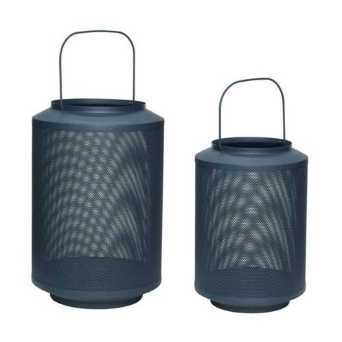 Hübsch - Lantaarn (2) - Randlampen - Groen - Metaal - 2, Antiek en Kunst, Kunst | Designobjecten