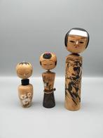 Creatieve Japanse kokeshi-poppen - Hout - Japan - Shwa, Antiek en Kunst, Curiosa en Brocante