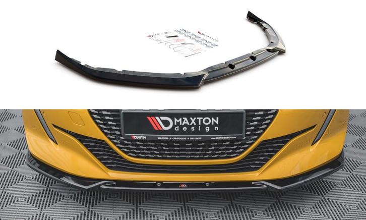 Voorspoiler V.2 Peugeot 208 Mk2 Maxton Glans Zwart, Auto-onderdelen, Carrosserie en Plaatwerk, Ophalen of Verzenden