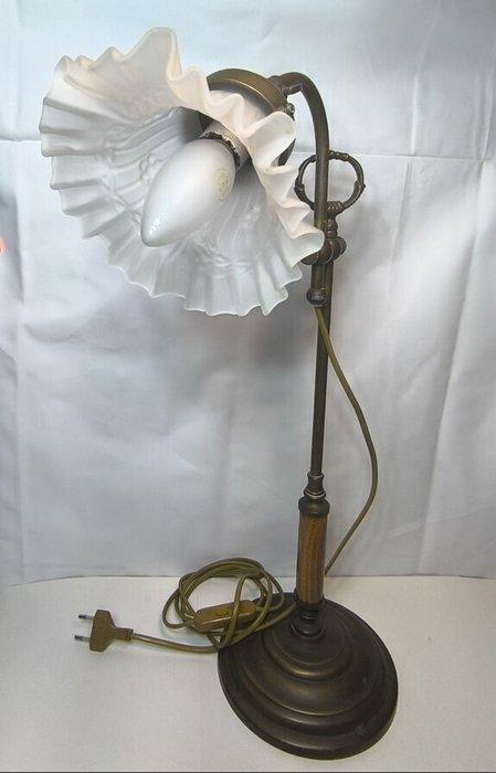Tafellamp - Messing, Kristal - Art Nouveau-lamp, Antiek en Kunst, Curiosa en Brocante