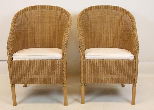 Lloyd Loom - Fauteuil - riet - Twee fauteils, Antiek en Kunst, Curiosa en Brocante