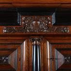 Markante 4-deurskast uit de gouden eeuw met veel ebbenhout N, Ophalen of Verzenden