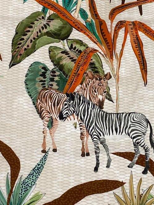 San Leucio - Prachtig zijde paneel avana etnisch chique, Antiek en Kunst, Antiek | Kleden en Textiel