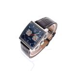 TAG Heuer Monaco Chronograph CW2113-0; Automatisch Heren..., Overige merken, Ophalen of Verzenden, Zilver, Leer