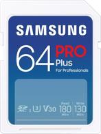 Samsung PRO Plus - SD Kaart - 180 &amp; 130 MB/s - 64 GB, Ophalen of Verzenden, Zo goed als nieuw