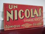 Nicholas Monopole grands vins - Reclamebord - Metaal