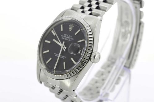 Rolex Datejust 1603 Staal Zwart Plexi 1975 Jubilee 36mm, Sieraden, Tassen en Uiterlijk, Horloges | Heren, Staal, Gebruikt, Staal