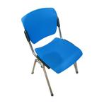 Gebruikte stapelbare kunststof stoel – blauw, Ophalen of Verzenden, Gebruikt, Blauw