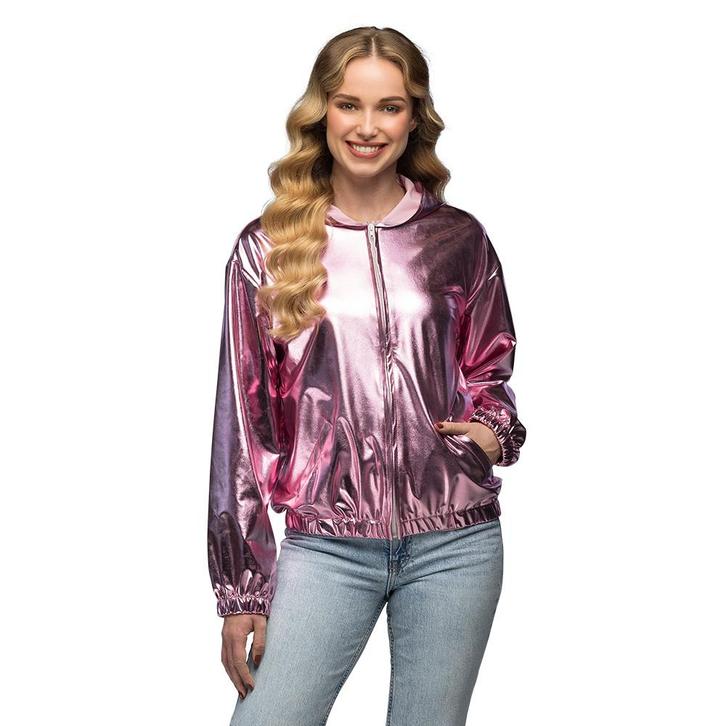 Jasje Rave Metallic Roze Dames, Kleding | Dames, Carnavalskleding en Feestkleding, Nieuw, Ophalen of Verzenden