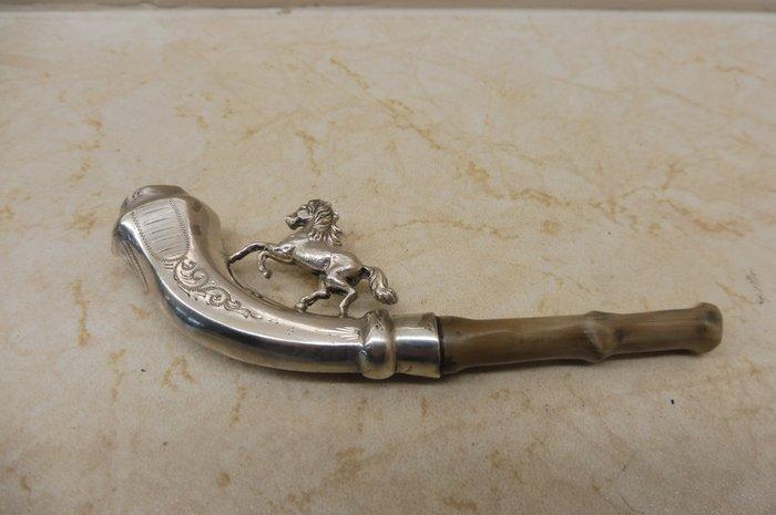 Pijp - Sigarenpijpje - .833 zilver - Nederland - 1870/1890, Antiek en Kunst, Antiek | Goud en Zilver