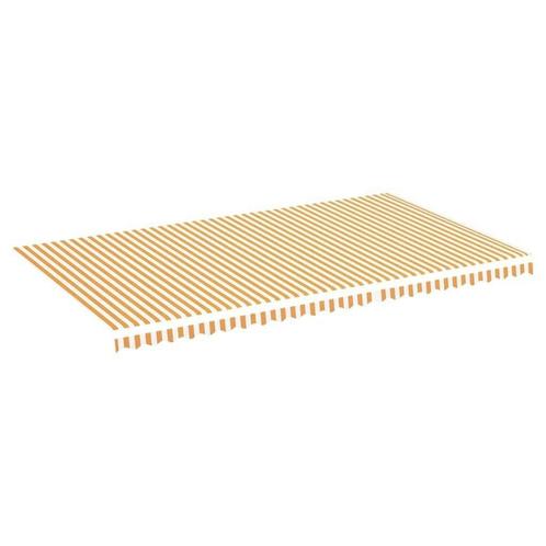 Geel/Wit Luifeldoek 6x3.5m - OP = OP! 35% korting!, Tuin en Terras, Zonneschermen, 450 cm of meer, Nieuw, Knikarmscherm, 300 cm of meer