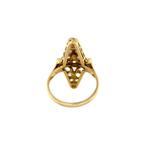 Gouden vintage ring met roosgeslepen diamant 14 krt, Nieuw, Ophalen of Verzenden