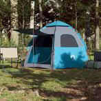 Kampeertent 4-persoons snelontgrendeling blauw (Partytenten), Caravans en Kamperen, Kampeeraccessoires, Verzenden, Nieuw