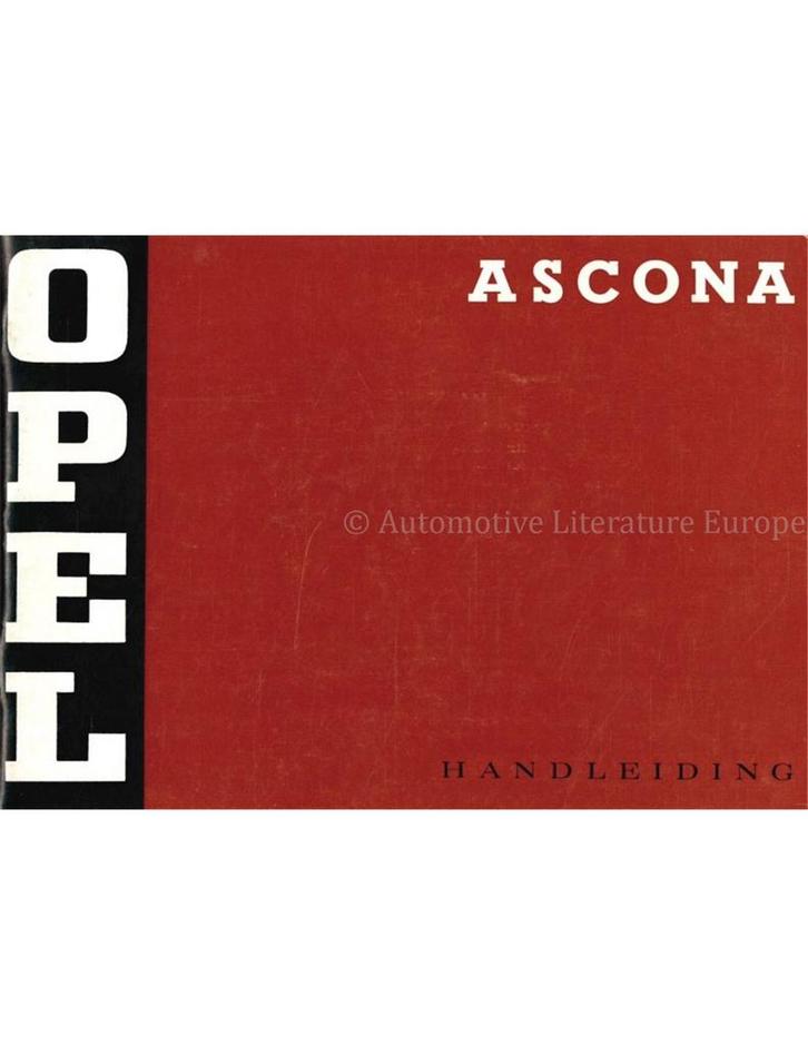 1971 OPEL ASCONA INSTRUCTIEBOEKJE NEDERLANDS, Auto diversen, Handleidingen en Instructieboekjes