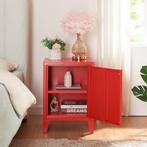 Nachtkastje Inari metaal 57x40x30 cm rood [en.casa], Huis en Inrichting, Verzenden, Nieuw