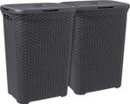 Curver Style Wasmand met Deksel 60L - 2 stuks - Antraciet, Huis en Inrichting, Ophalen of Verzenden, Nieuw