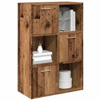 vidaXL Boekenkast 60,5x30x90 cm bewerkt hout oud houtkleurig, Huis en Inrichting, Kasten | Boekenkasten, Verzenden, Nieuw, Overige houtsoorten