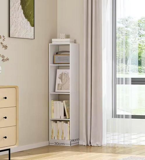 Nieuwe Boekenkast – Witte Houten Stellingkast – 4 Planken, Huis en Inrichting, Kasten | Stellingkasten, Nieuw, Verzenden