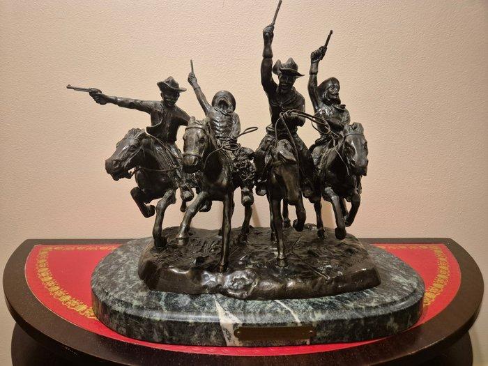Frederic Remington (after) - sculptuur, Coming Through the, Antiek en Kunst, Antiek | Keramiek en Aardewerk