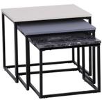 TRUUSK ® Set Van 3 Salontafels, Nesttafels, Bijzettafels, Me, Huis en Inrichting, Tafels | Bijzettafels, Verzenden, Nieuw
