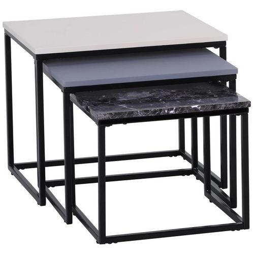 TRUUSK ® Set Van 3 Salontafels, Nesttafels, Bijzettafels, Me, Huis en Inrichting, Tafels | Bijzettafels, Nieuw, Verzenden