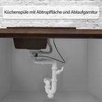 Aquamarin Spoelbak - Wasbak - Graniet - Keuken - Afdruipoppe, Verzenden, Nieuw