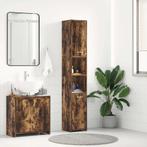 vidaXL Badkamerkast 30x30x183,5 cm bewerkt hout gerookt, Huis en Inrichting, Badkamer | Badkamermeubels, Verzenden, Nieuw, 150 tot 200 cm