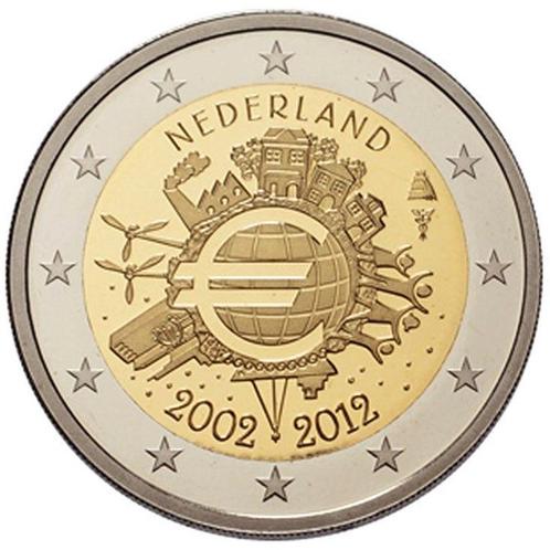 2 Euro 2012 - 10 Jaar Euro UNC, Postzegels en Munten, Munten | Nederland, Verzenden