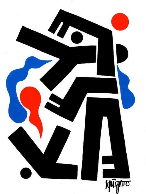 Antony Squizzato - Désaccordés, Antiek en Kunst, Kunst | Schilderijen | Modern
