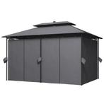 TRUUSK Pavillon Mit Doppeldach, Solar-LED, 4x3 M Wasserabwei, Tuin en Terras, Verzenden, Nieuw