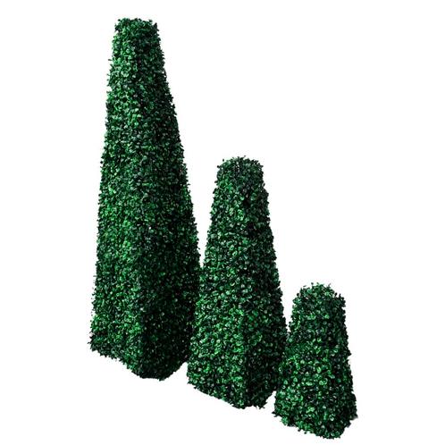 vidaXL 3-delige Kunstbuxussenset piramidevormig, Huis en Inrichting, Woonaccessoires | Kunstplanten en Kunstbloemen, Nieuw, Verzenden