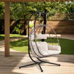 Polyrotan Dubbele Hangstoel Aria - Beige - Incl. Onderstel &, Tuin en Terras, Tuinstoelen, Verzenden, Nieuw