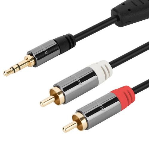 Aux naar Tulp - Subwooferkabel - 3.5 Audio Jack naar RCA, Audio, Tv en Foto, Audiokabels en Televisiekabels, Ophalen of Verzenden