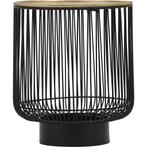 Bijzettafel - Trion Rana - Rond - 41cm - Zwart/Goud - Metaal, Huis en Inrichting, Tafels | Eettafels, Ophalen of Verzenden, Nieuw