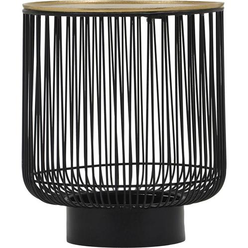 Bijzettafel - Trion Rana - Rond - 41cm - Zwart/Goud - Metaal, Huis en Inrichting, Tafels | Eettafels, Nieuw, Overige materialen