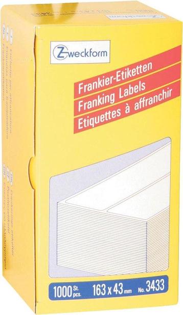 Avery frankeeretiket Zweckform wit 163x43mm 2 etiketten p... beschikbaar voor biedingen