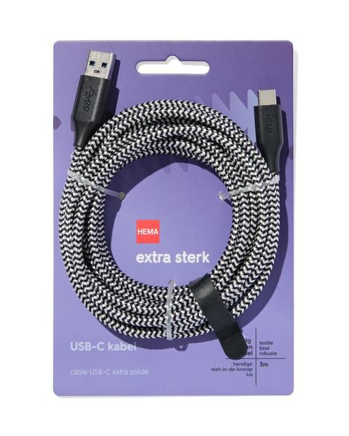 HEMA Laadkabel USB naar USB-C 3m, Computers en Software, Overige Computers en Software, Nieuw, Verzenden